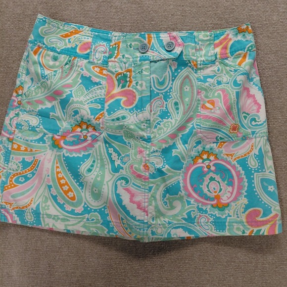 New York & Company Dresses & Skirts - New York & Company Womens Size 12 Skort Paisley Pink Blue Green Colorful Skirt